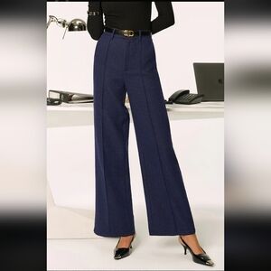 Commense Mid-Waist Tweed Straight-Leg Lined Pants NWOT